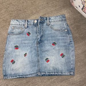 DENIM SKIRT CHERRIES S